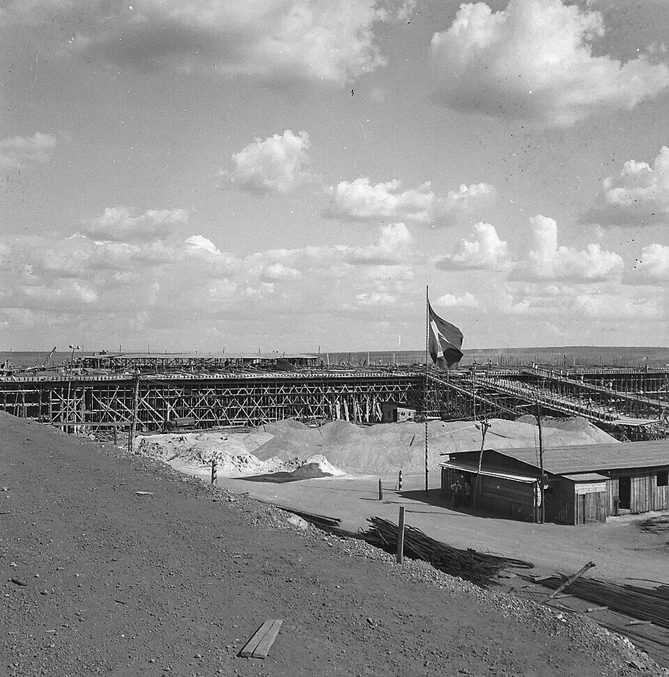 Obras de construção de Brasília no fim dos anos 1950