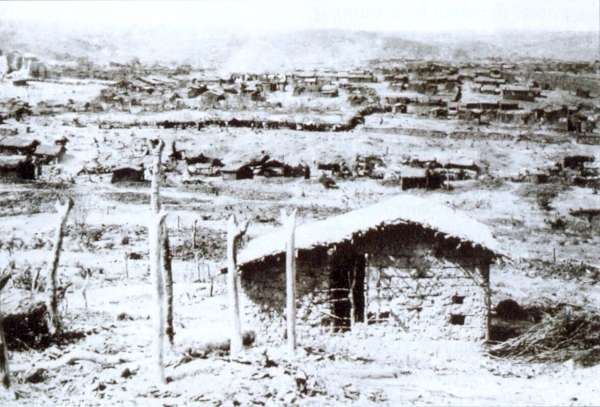 Pintura histórica da Guerra de Canudos, no interior da Bahia